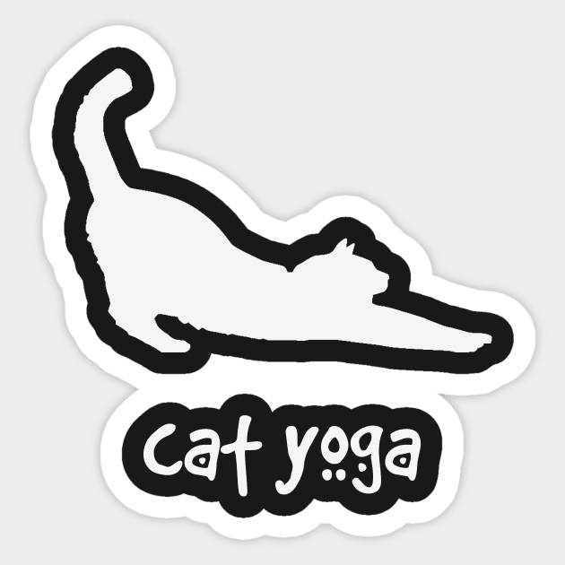 Cat Yoga Sticker by morganlilith